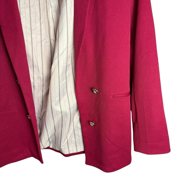 NWT Jules & Leopold Womens Blazer Jacket XS Bright Pink Maximalism Office Wear - Picture 6 of 12